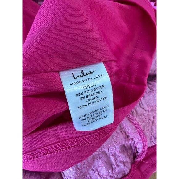NWOT Lulus Dazzling Vibe Magenta Pink Velvet Sequin Mini Bodycon Dress Size XS - Picture 8 of 8